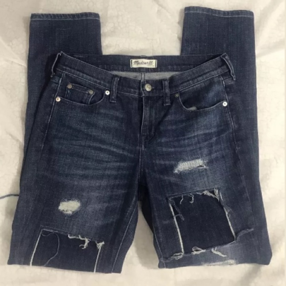 SALE❤️Madewell Patched Boyfriend Jean Sz 24 - Picture 3 of 5